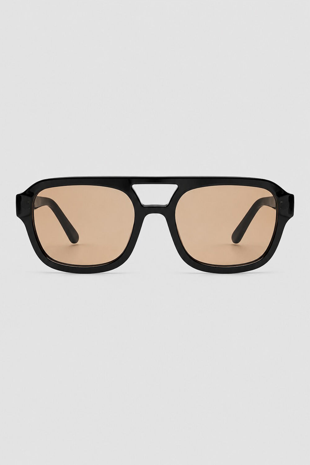 Olivier Marel Alassio '36 brown aviator sunglasses in acetate, front view