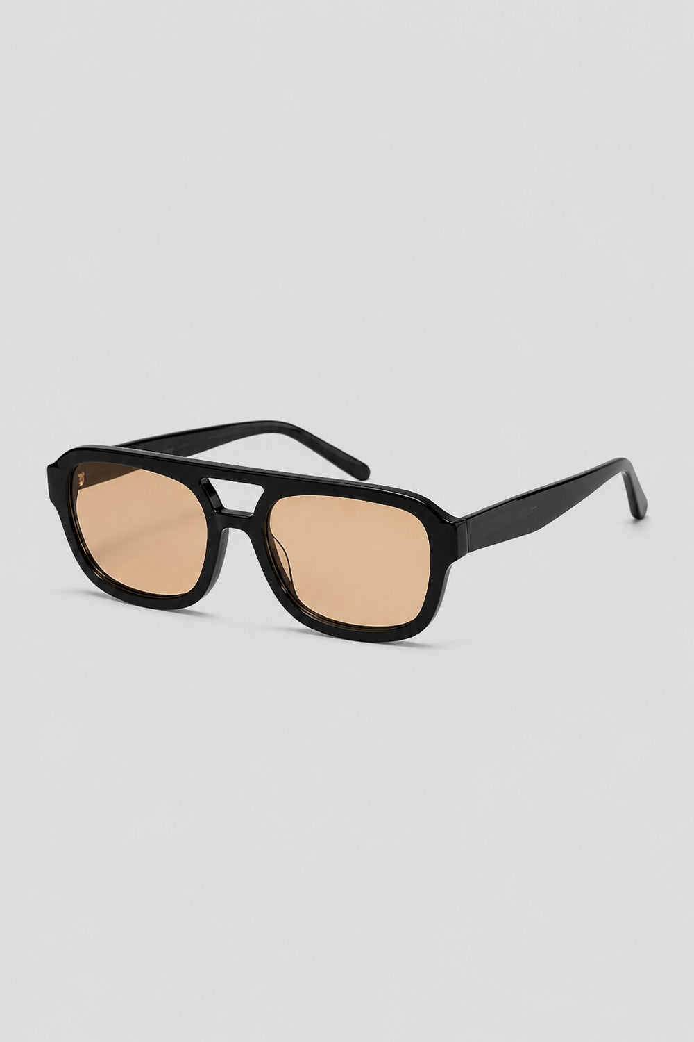 Olivier Marel Alassio '36 brown aviator sunglasses, side profile, men's fit