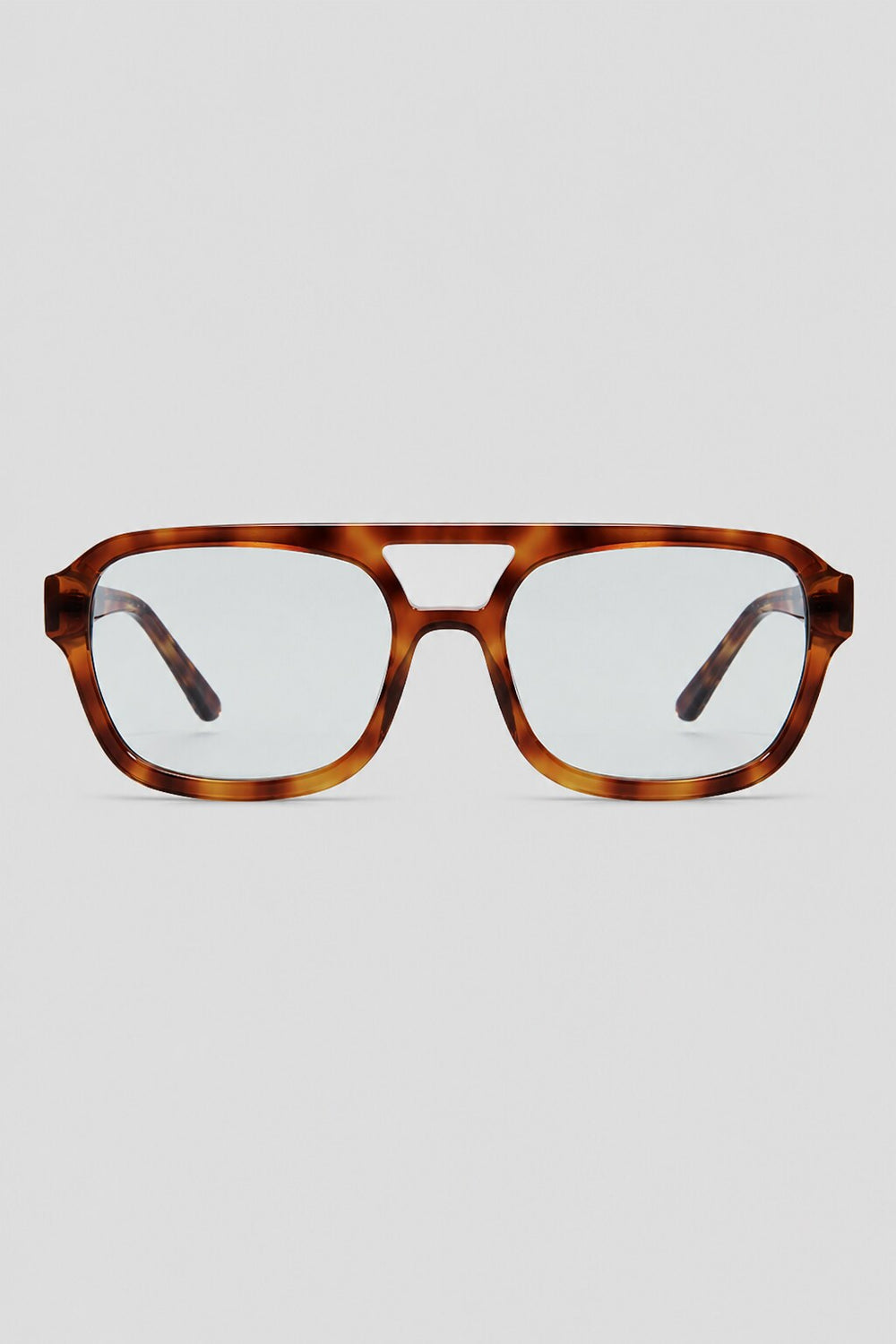 Olivier Marel Alassio '36 tortoiseshell aviator sunglasses in acetate, front view