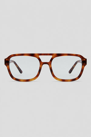 Olivier Marel Alassio '36 tortoiseshell aviator sunglasses in acetate, front view