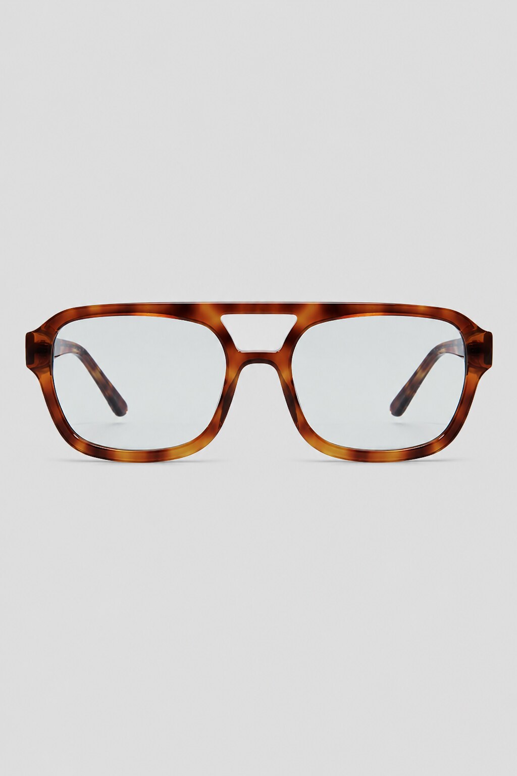 Olivier Marel Alassio '36 tortoiseshell aviator sunglasses in acetate, front view