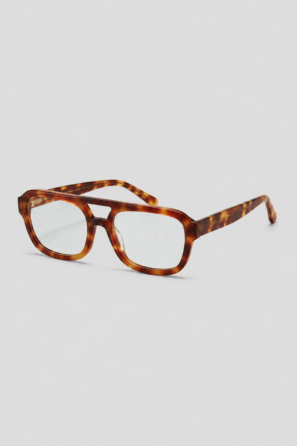 Olivier Marel Alassio '36 tortoiseshell aviator sunglasses, side profile, men's fit