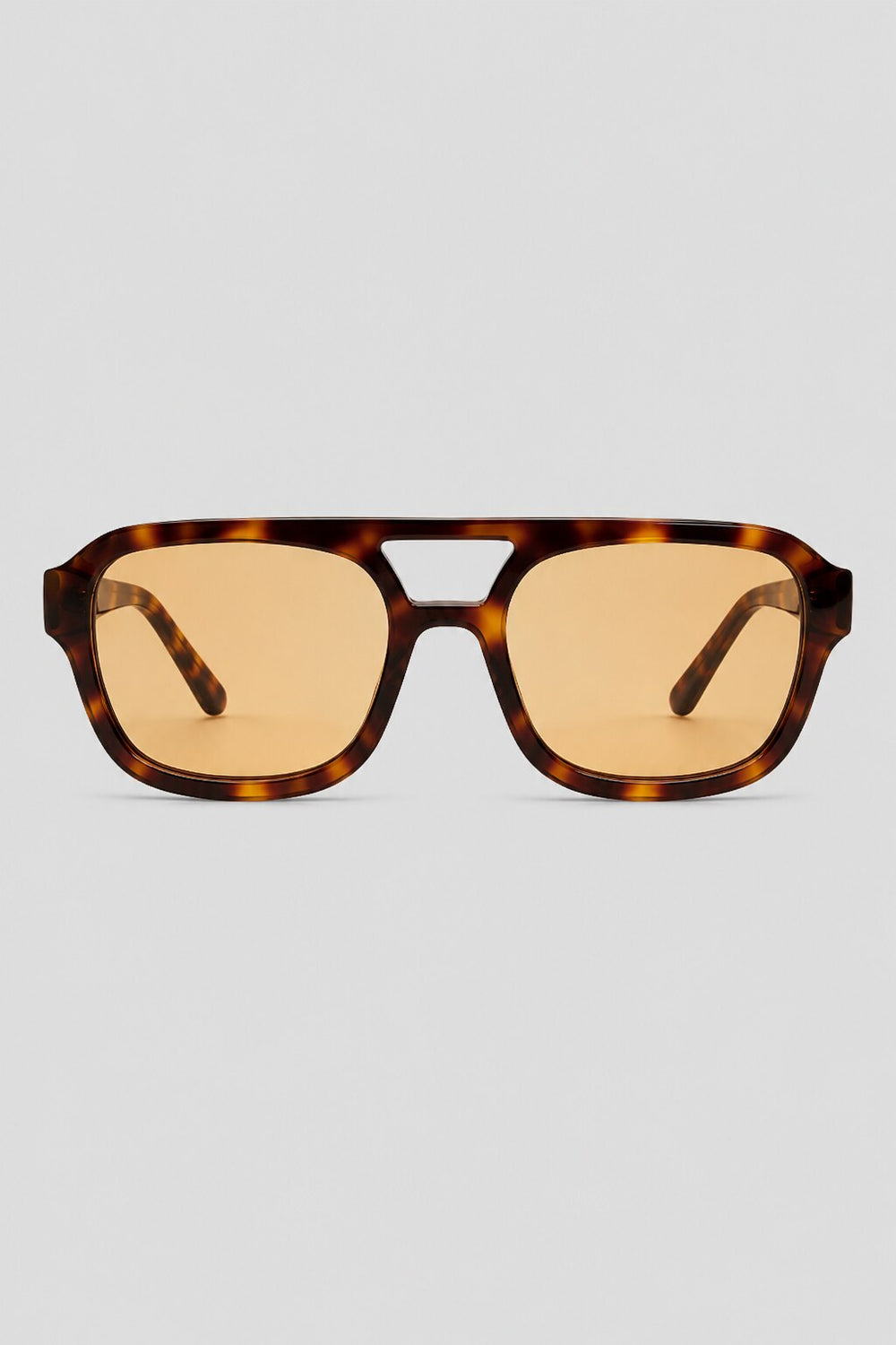 Olivier Marel Alassio '36 yellow aviator sunglasses in acetate, front view