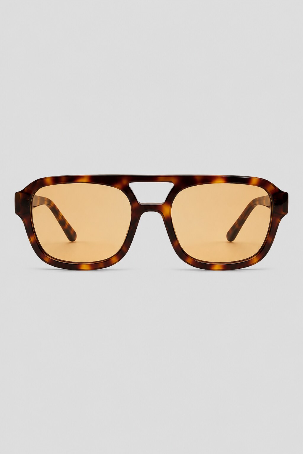 Olivier Marel Alassio '36 yellow aviator sunglasses in acetate, front view