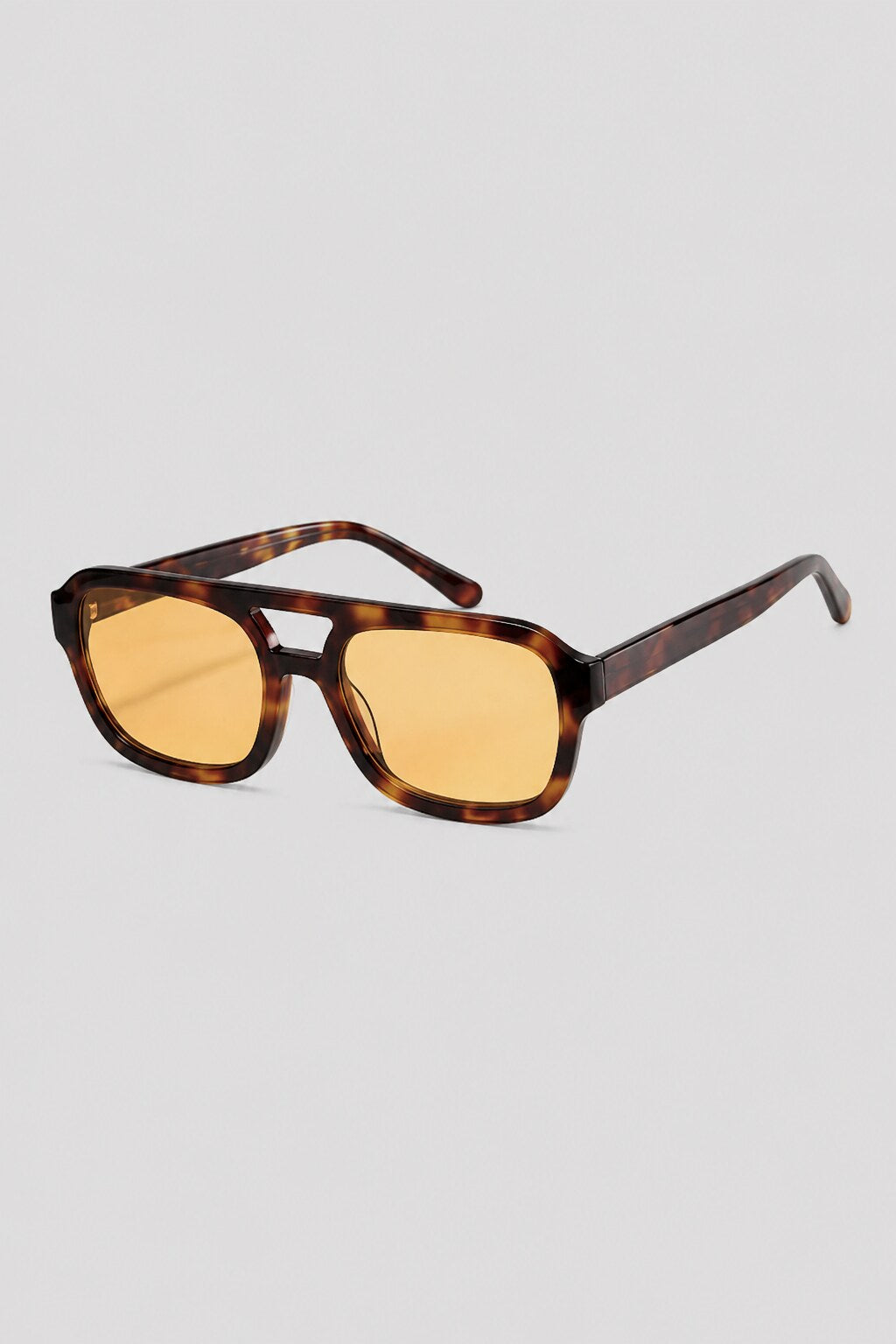 Olivier Marel Alassio '36 yellow aviator sunglasses, side profile, men's fit