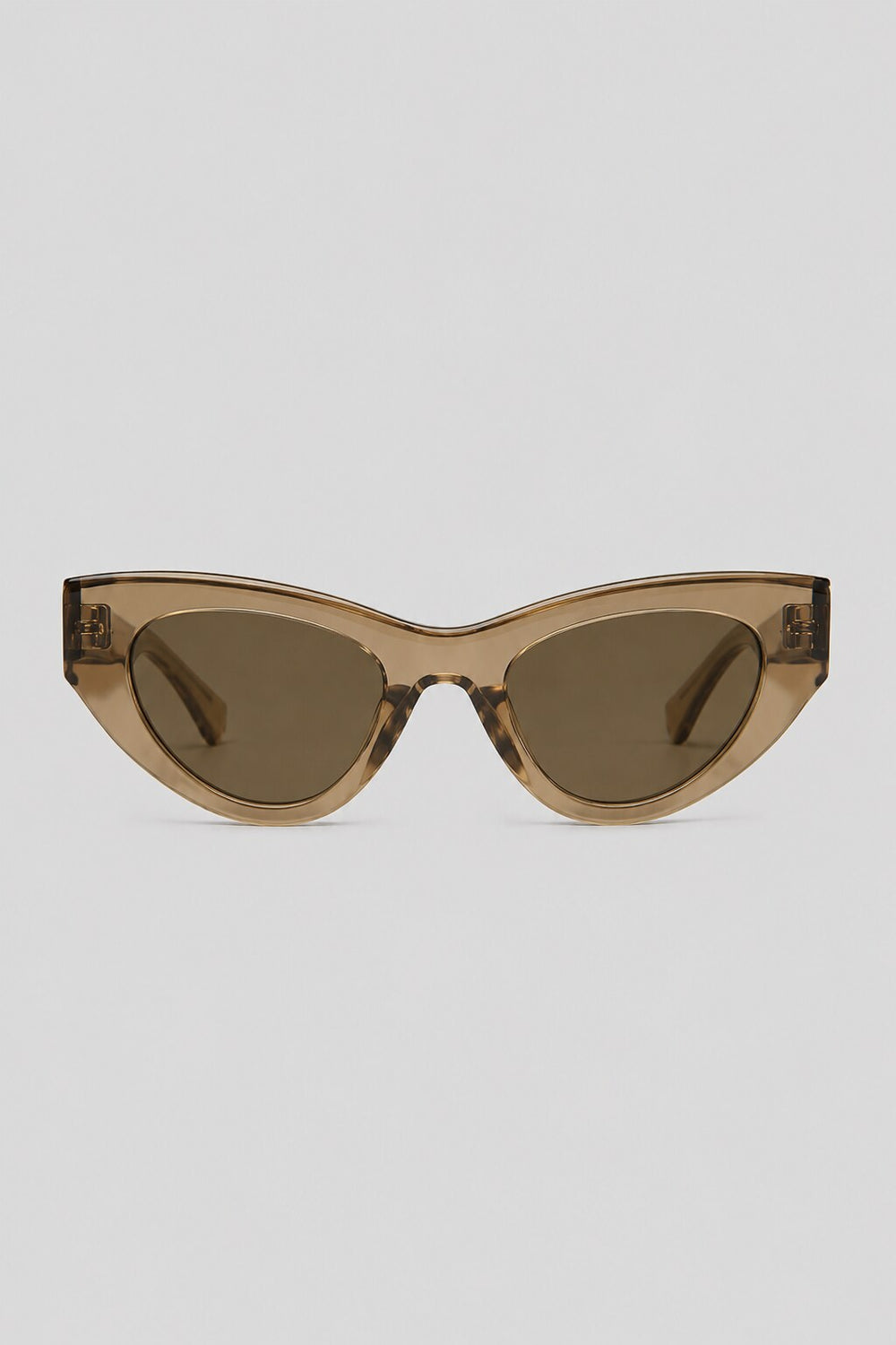 Olivier Marel Andermatt '37 brown polarized cat-eye sunglasses in acetate, front view