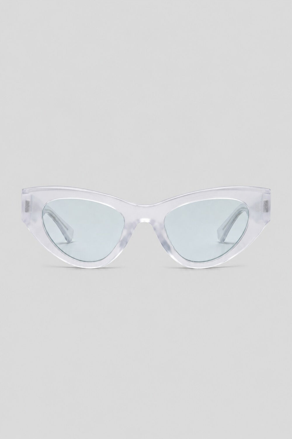 Olivier Marel Andermatt '37 clear polarized cat-eye sunglasses in acetate, front view