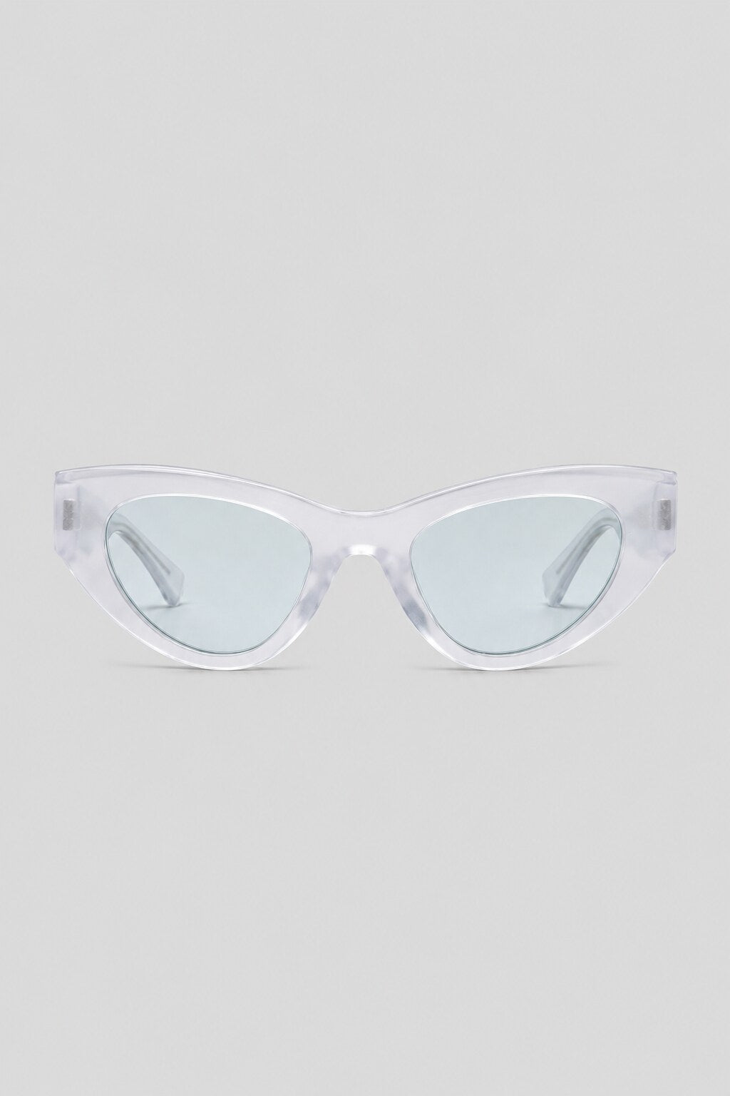 Olivier Marel Andermatt '37 clear polarized cat-eye sunglasses in acetate, front view