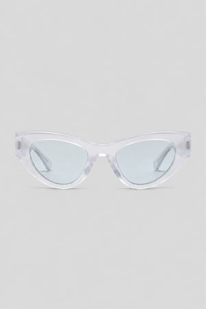 Olivier Marel Andermatt '37 clear polarized cat-eye sunglasses in acetate, front view