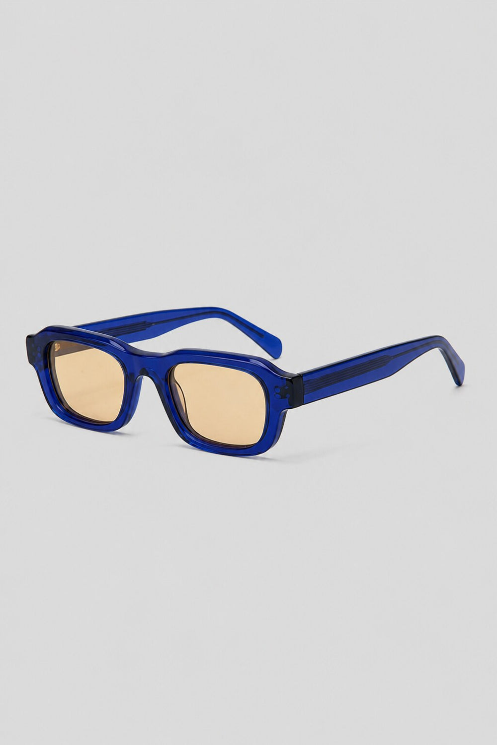 Olivier Marel Annecy '19 blue polarized square sunglasses in acetate, front view