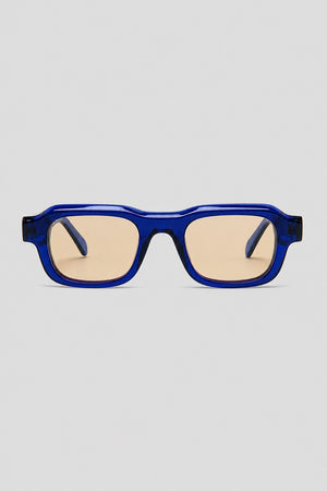 Olivier Marel Annecy '19 blue polarized square sunglasses, side profile, unisex fit