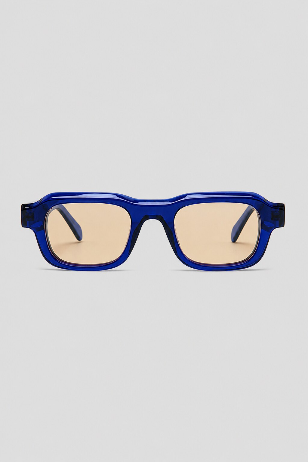 Olivier Marel Annecy '19 blue polarized square sunglasses, side profile, unisex fit