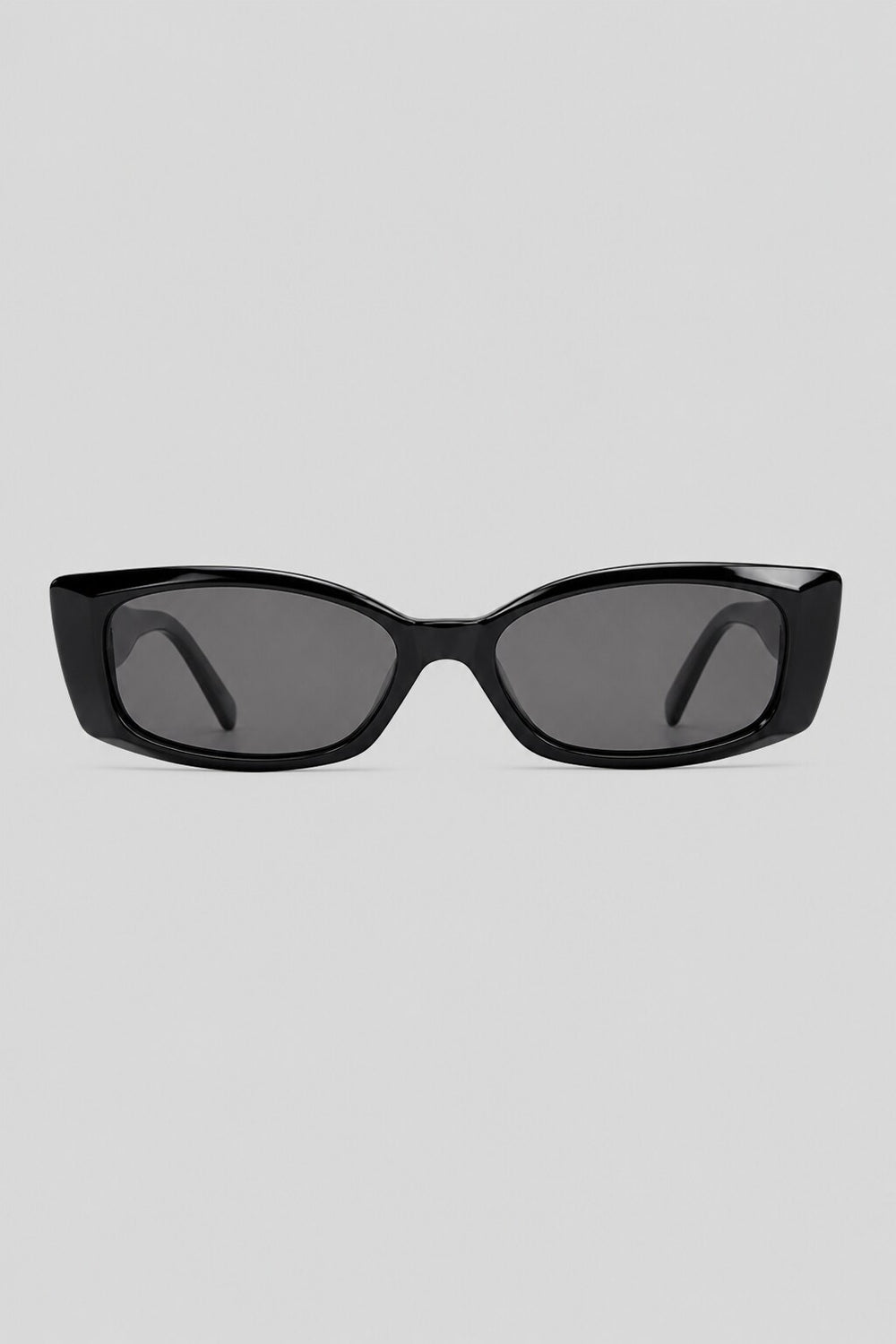Olivier Marel Antibes '05 black polarized rectangle sunglasses in acetate, front view