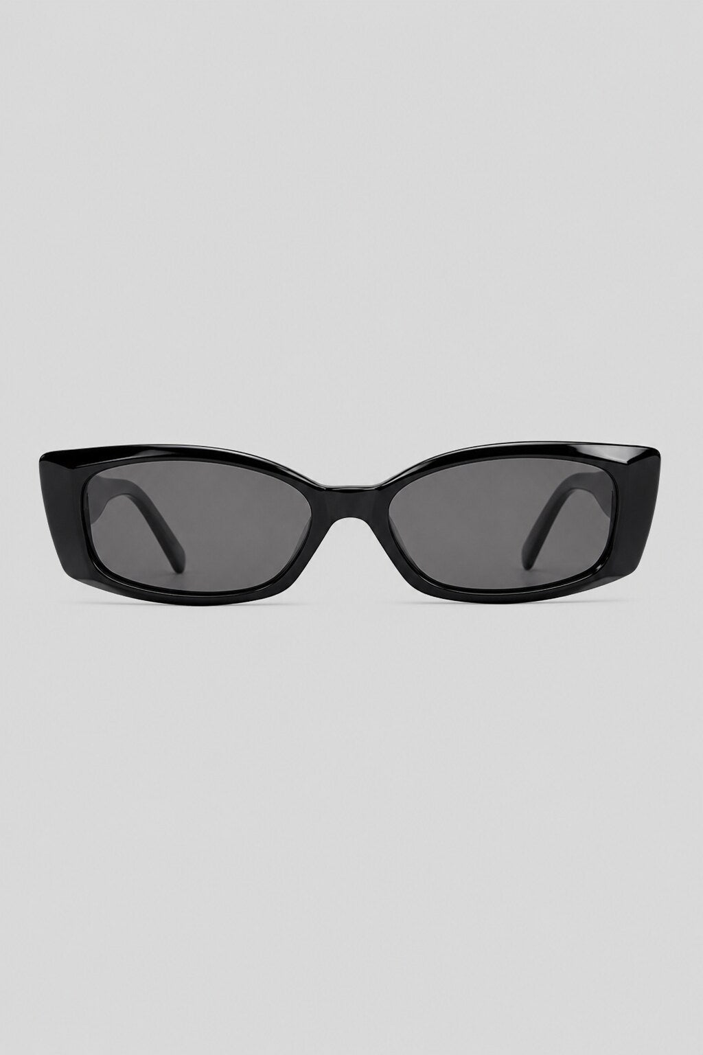 Olivier Marel Antibes '05 black polarized rectangle sunglasses in acetate, front view