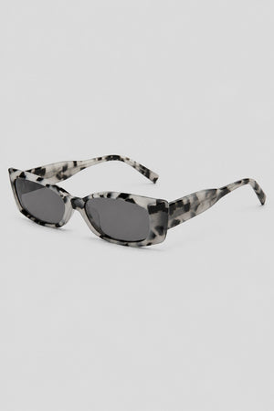 Olivier Marel Antibes '05 gray tortoise polarized rectangle sunglasses in acetate, front view