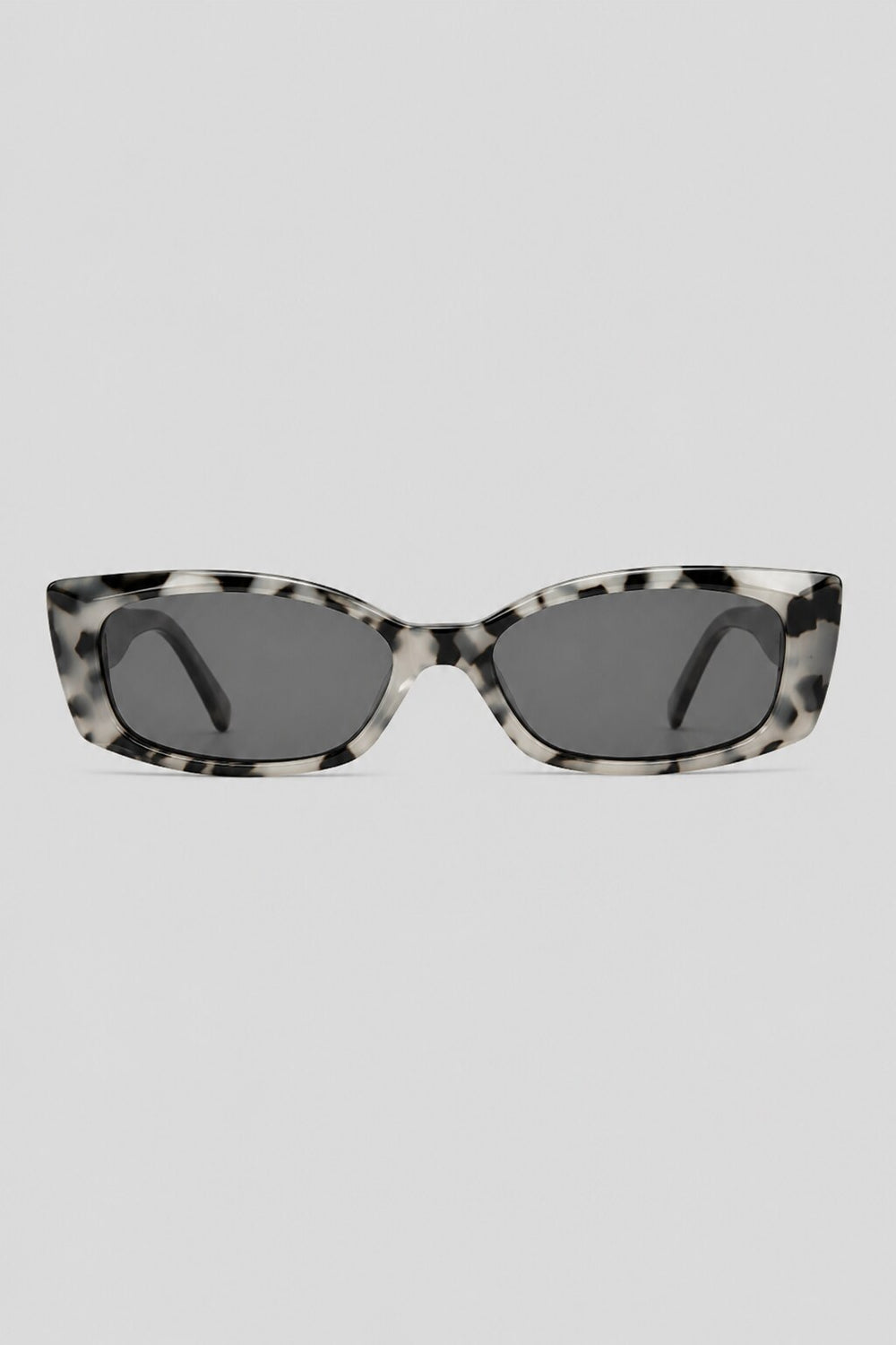 Olivier Marel Antibes '05 gray tortoise polarized rectangle sunglasses, side profile, women's fit