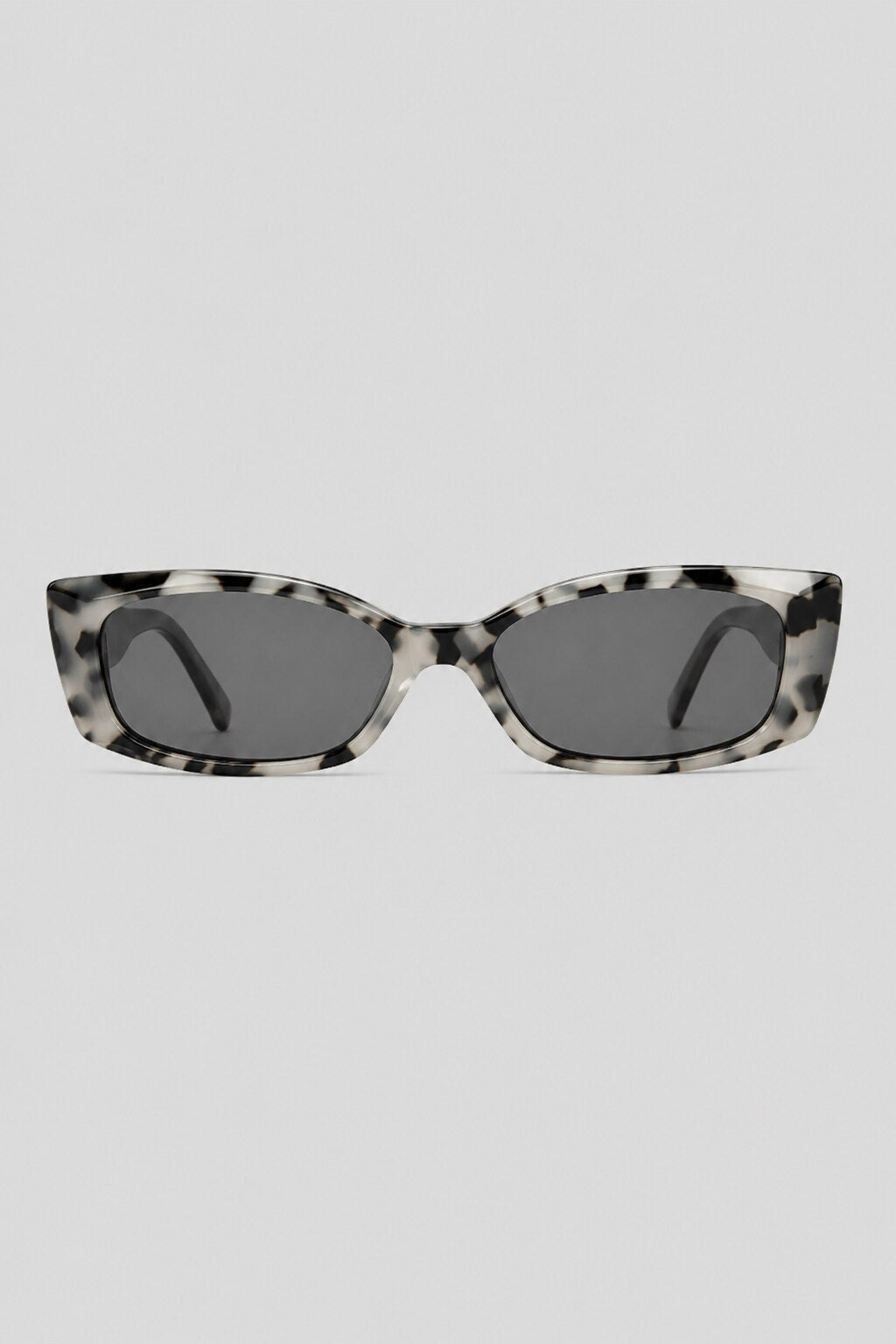 Olivier Marel Antibes '05 gray tortoise polarized rectangle sunglasses, side profile, women's fit