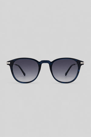 Olivier Marel Arosa '16 blue round sunglasses in acetate, front view