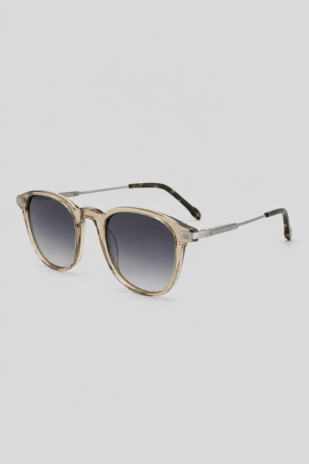 Olivier Marel Arosa '16 clear brown round sunglasses in acetate, front view