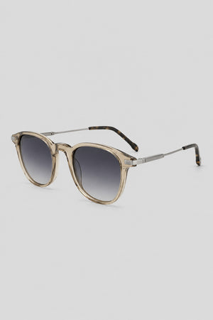 Olivier Marel Arosa '16 clear brown round sunglasses in acetate, front view