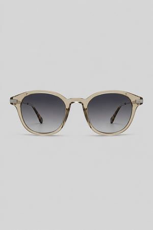 Olivier Marel Arosa '16 clear brown round sunglasses, side profile, unisex fit