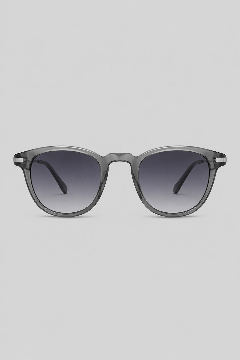 Olivier Marel Arosa '16 clear gray round sunglasses in acetate, front view