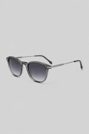 Olivier Marel Arosa '16 clear gray round sunglasses, side profile, unisex fit