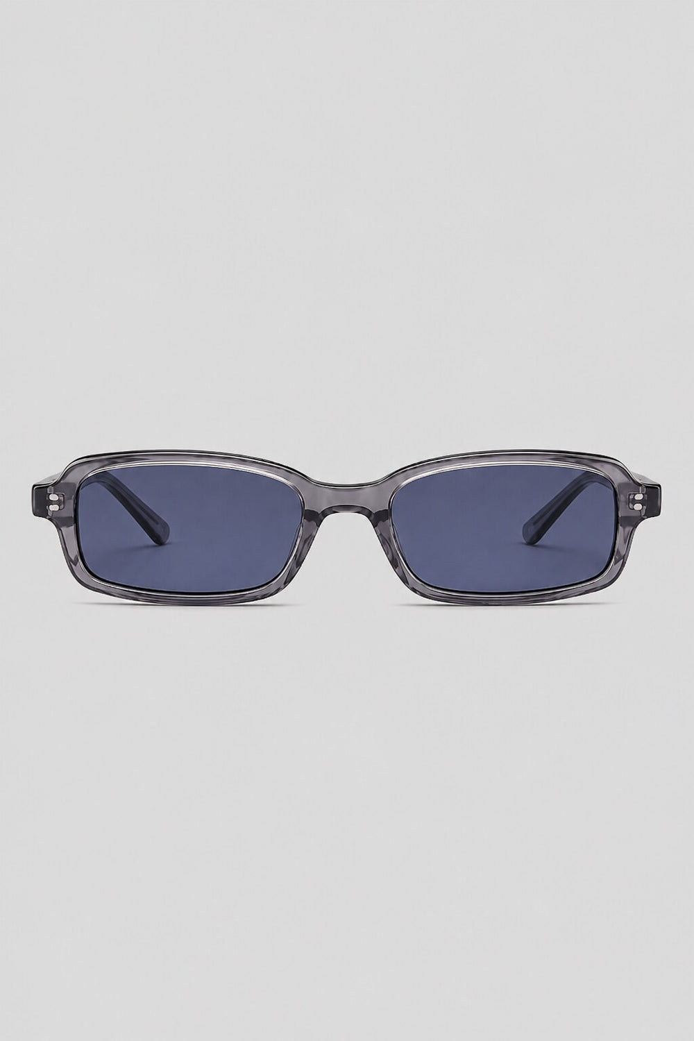 Olivier Marel Ascona '44 gray polarized rectangle sunglasses in acetate, front view