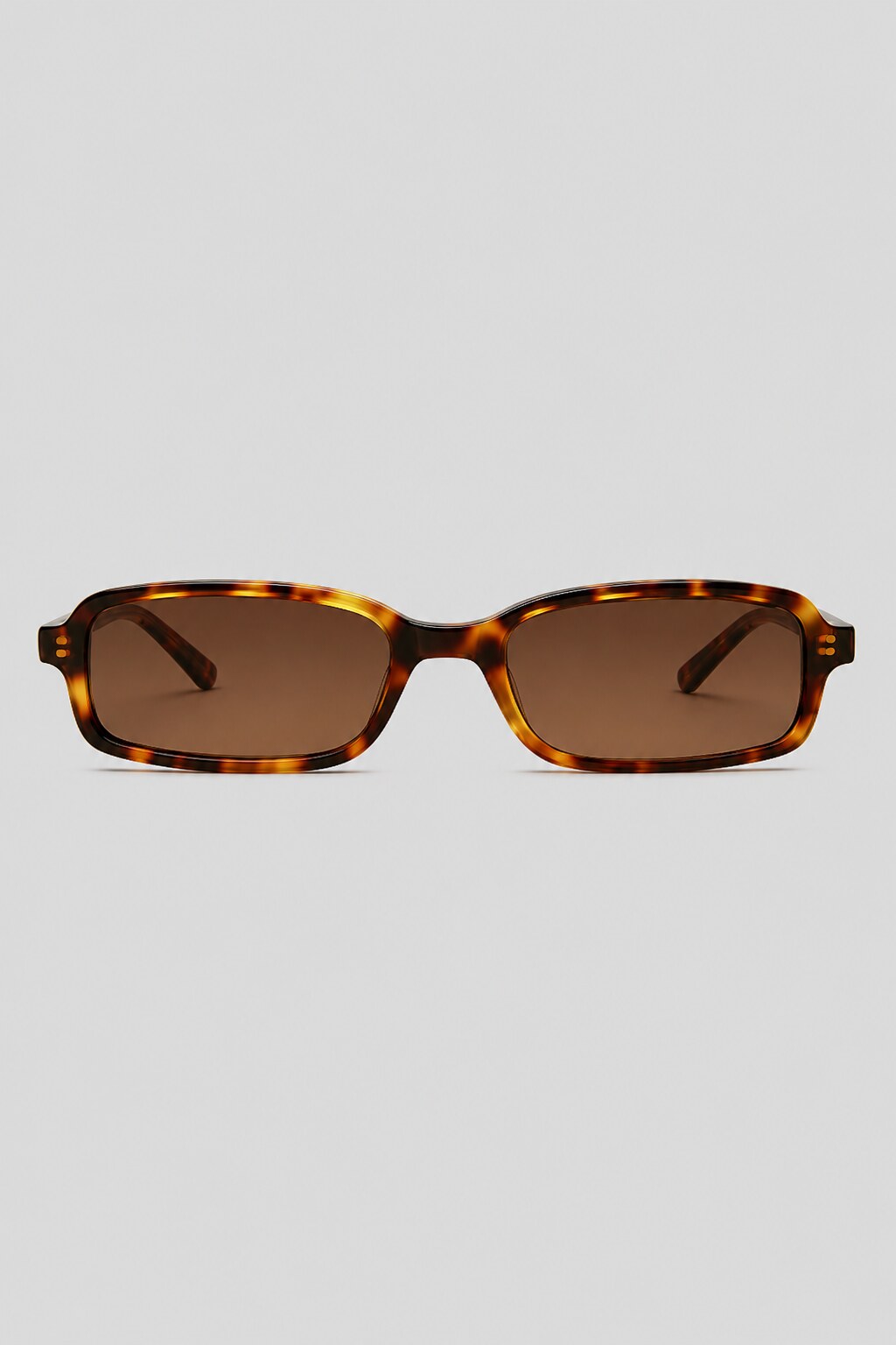 Olivier Marel Ascona '44 tortoiseshell polarized rectangle sunglasses in acetate, front view