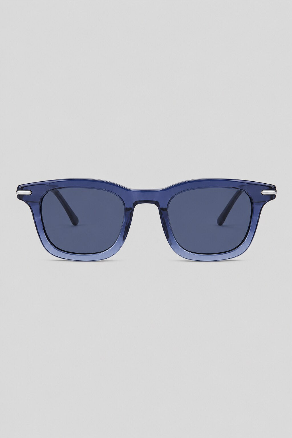 Olivier Marel Bellagio '18 black polarized square sunglasses in acetate, front view
