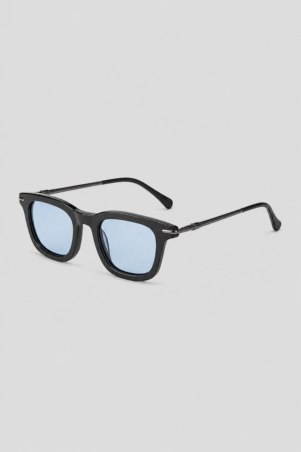 Olivier Marel Bellagio '18 black polarized square sunglasses, side profile, unisex fit