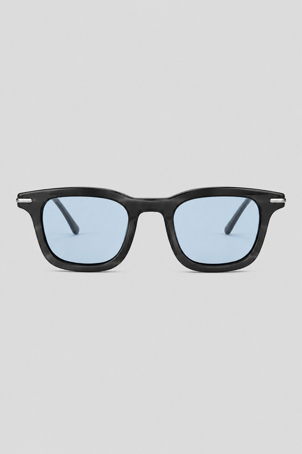 Olivier Marel Bellagio '18 blue polarized square sunglasses in acetate, front view