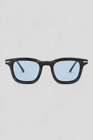 Olivier Marel Bellagio '18 blue polarized square sunglasses in acetate, front view