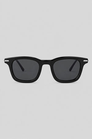 Olivier Marel Bellagio '18 blue polarized square sunglasses, side profile, unisex fit