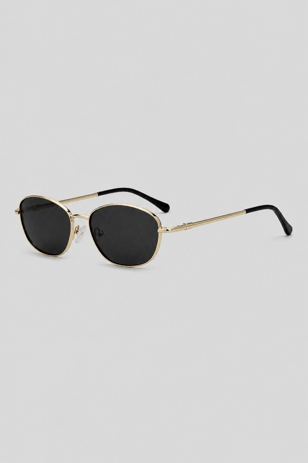 Olivier Marel Biarritz '94 gold polarized oval sunglasses in metal, front view