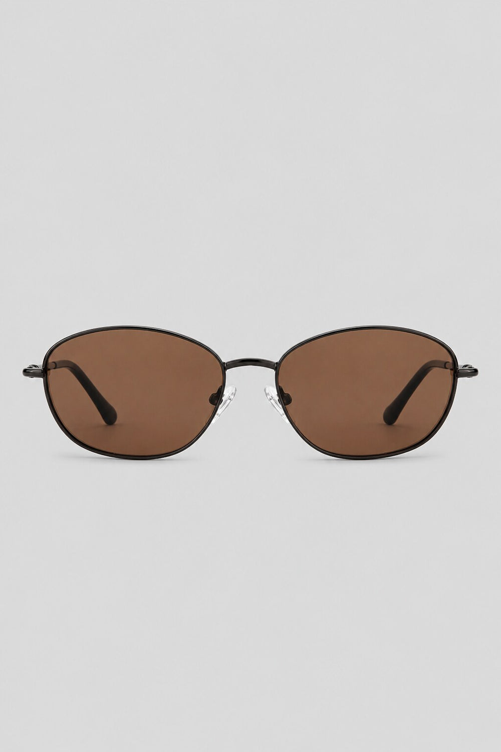 Olivier Marel Biarritz '94 gold polarized oval sunglasses, side profile, unisex fit