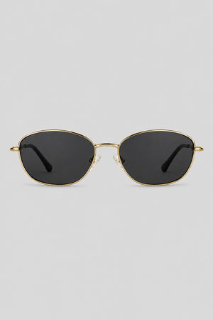 Olivier Marel Biarritz '94 polarized oval sunglasses in gold, detail view