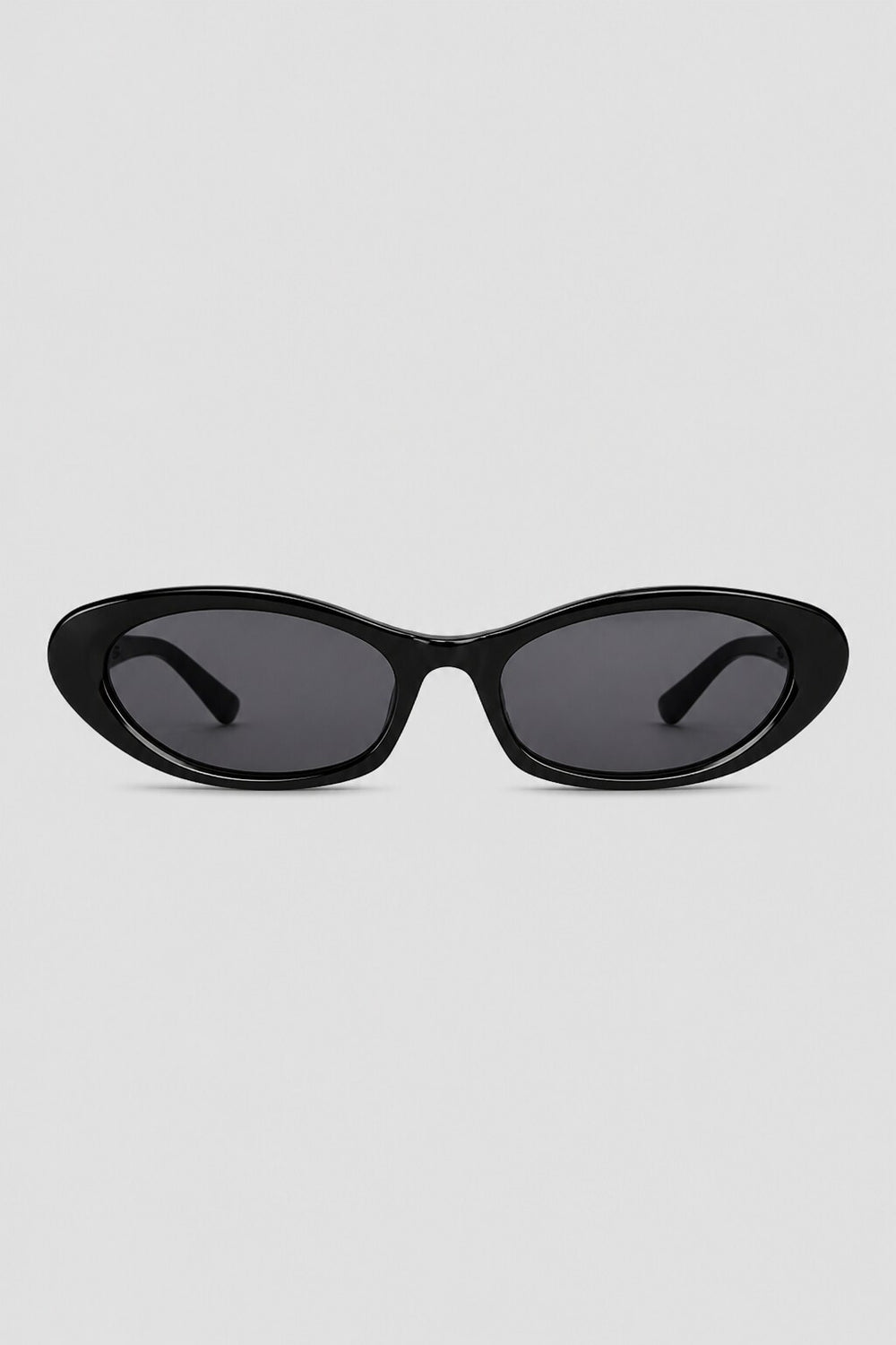 Olivier Marel Bregenz '86 black polarized oval sunglasses in acetate, front view