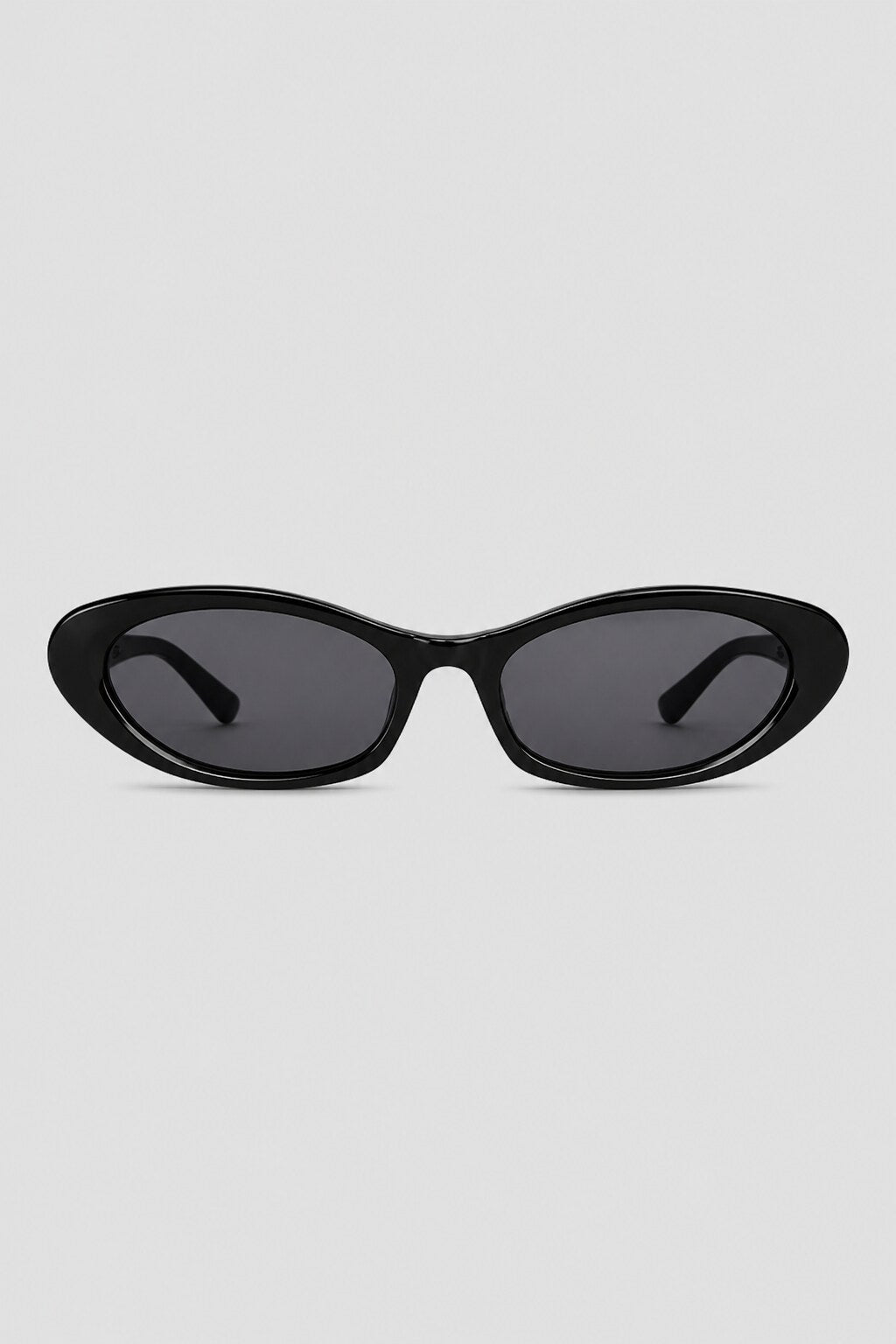 Olivier Marel Bregenz '86 black polarized oval sunglasses in acetate, front view