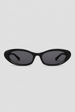 Olivier Marel Bregenz '86 black polarized oval sunglasses in acetate, front view