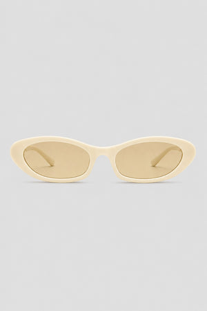 Olivier Marel Bregenz '86 cream polarized oval sunglasses in acetate, front view