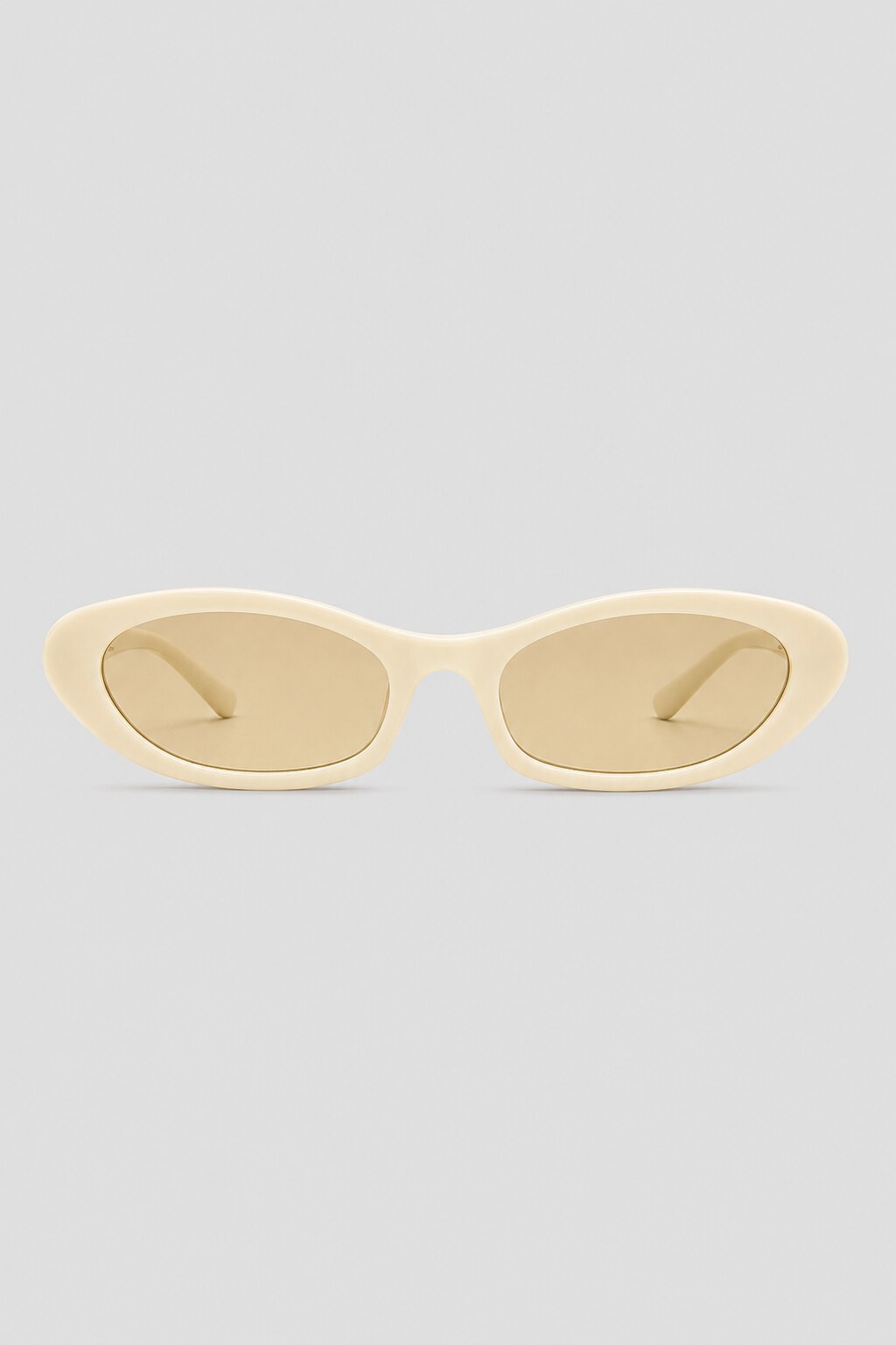 Olivier Marel Bregenz '86 cream polarized oval sunglasses in acetate, front view