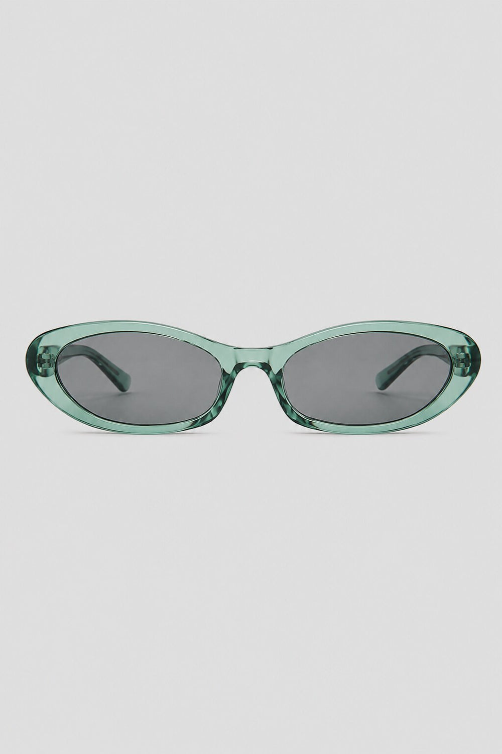 Olivier Marel Bregenz '86 green polarized oval sunglasses in acetate, front view