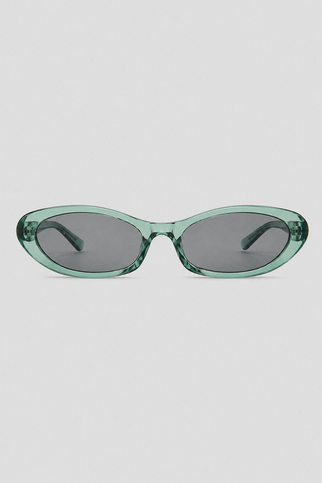 Olivier Marel Bregenz '86 green polarized oval sunglasses in acetate, front view