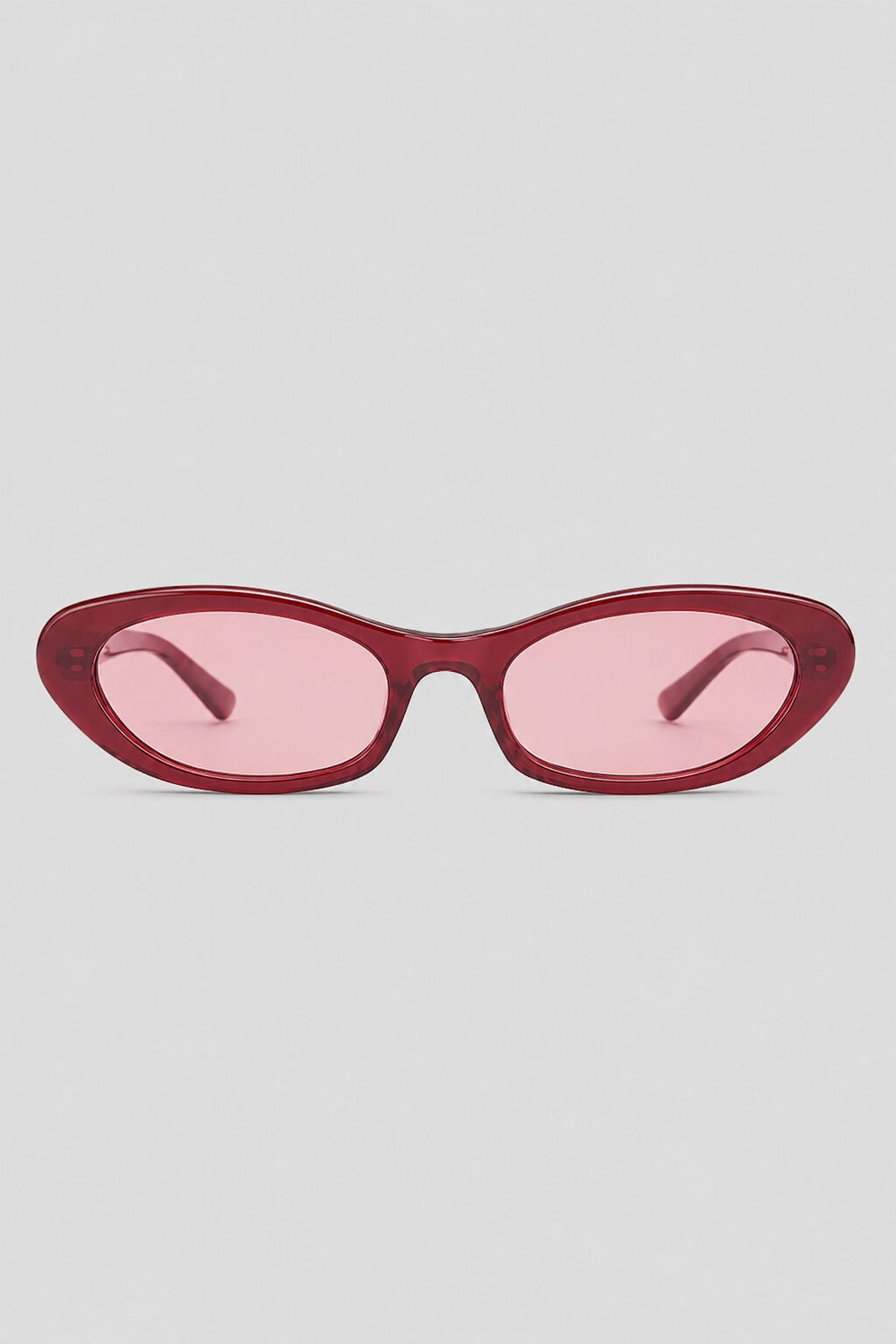 Olivier Marel Bregenz '86 pink polarized oval sunglasses in acetate, front view