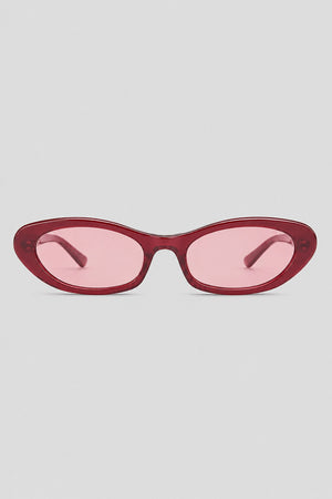 Olivier Marel Bregenz '86 pink polarized oval sunglasses in acetate, front view