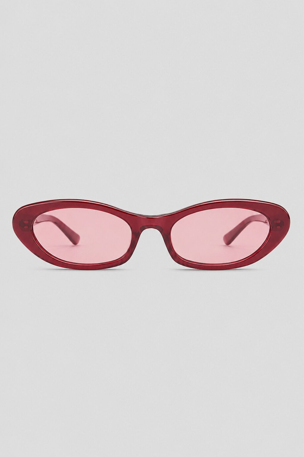 Olivier Marel Bregenz '86 pink polarized oval sunglasses in acetate, front view