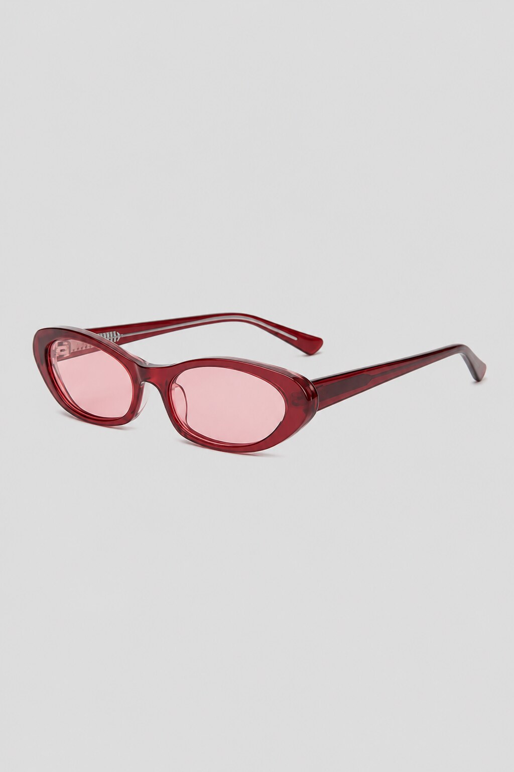 Olivier Marel Bregenz '86 pink polarized oval sunglasses, side profile, women's fit