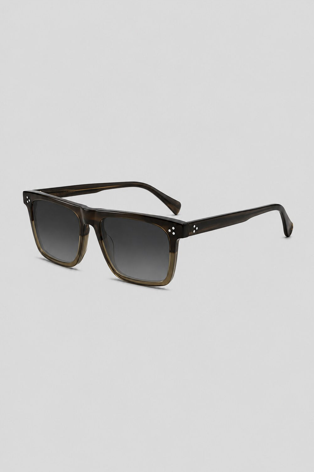 Olivier Marel Brienz '49 black square sunglasses, side profile, men's fit