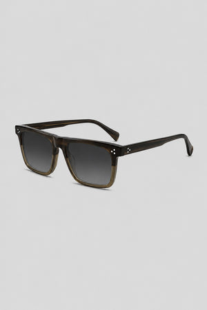 Olivier Marel Brienz '49 black square sunglasses, side profile, men's fit